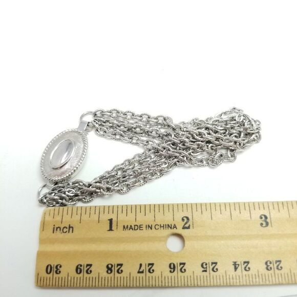Vintage Avon Multi Strand Chain Bracelet, Silver Tone, Retro Estate - Picture 6 of 8